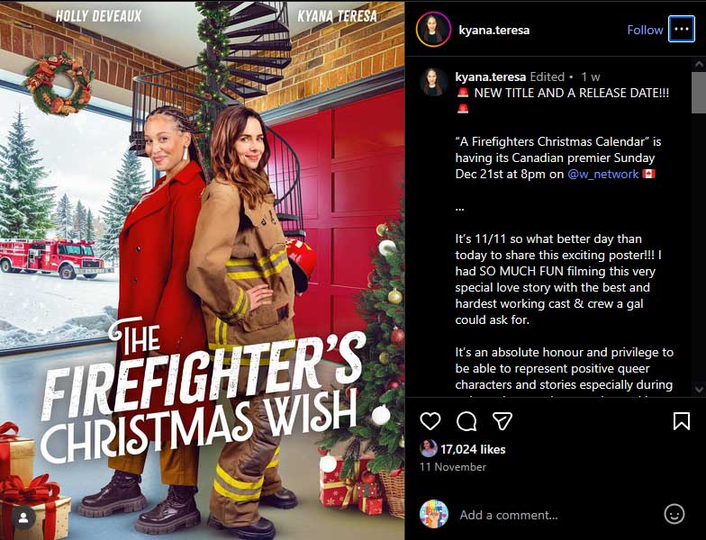 Affiche Officelle Film Noel Pompiere Lesbienne 2025