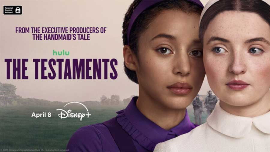 Affiche officielle de la saison « Les Testaments », spin-off de La Servante écarlate