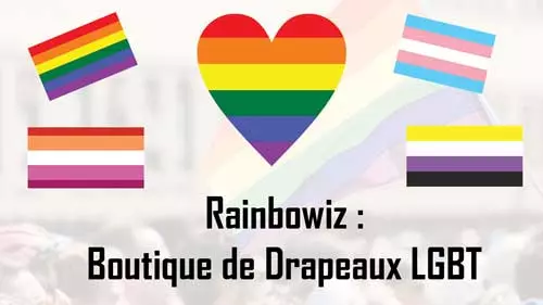 Rainbowiz est une boutique proposant à la vente des drapeaux lgbt