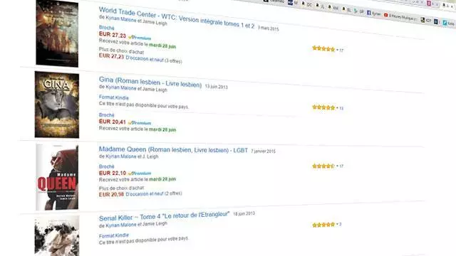 noslivre Les commentaires sur les livres lesbiens et gays sur Amazon